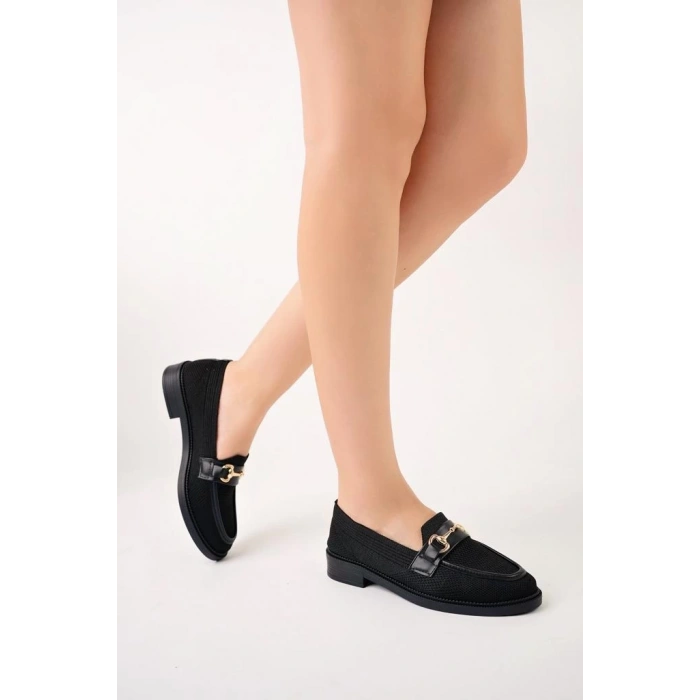 KB-021  Siyah Triko Siyah Taban G Toka  Günlük Kadın Ayakkabı