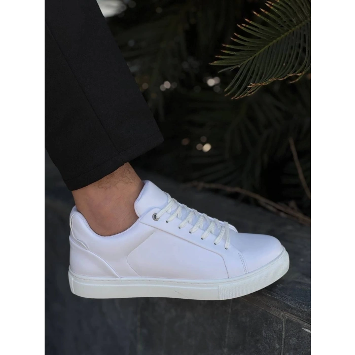 KB-BX1   Beyaz Cilt Yüksek Beyaz Taban Günlük Erkek Ayakkabı