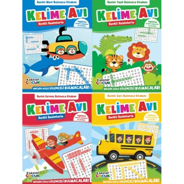Kelime Avı - Bulmaca Kitabım - 4lü Seri