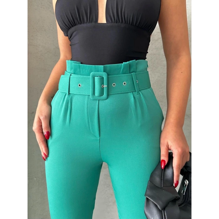 Kemerli havuç pantolon