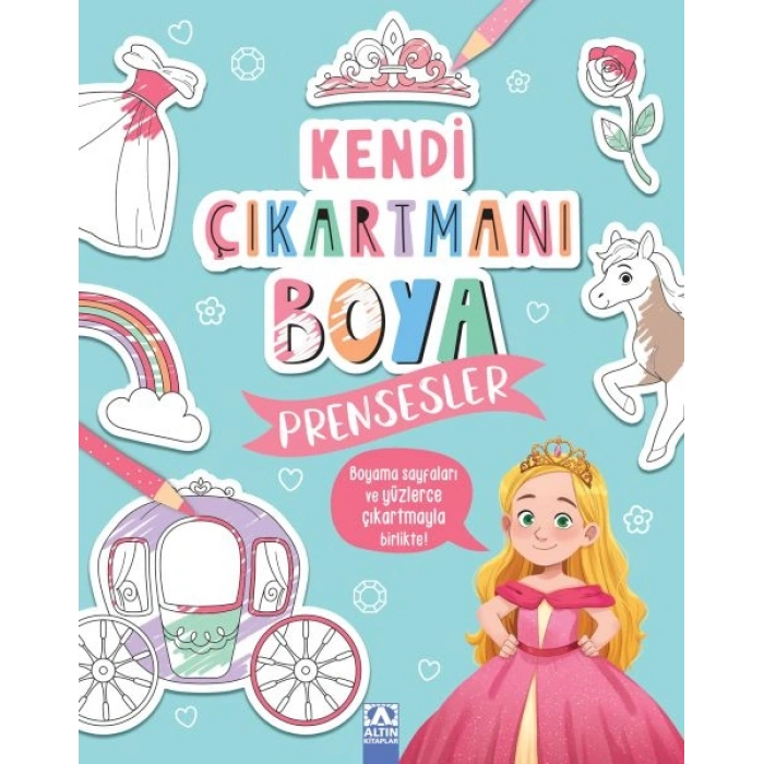 Kendi Çıkartmanı Boya - Prensesler