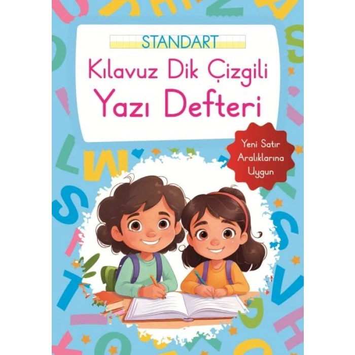 Kılavuz Dik Çizgili Yazı Defteri Büyük Boy - Mavi