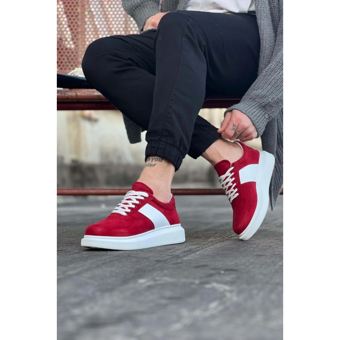 Kırmızı Süet Erkek Casual Ayakkabı