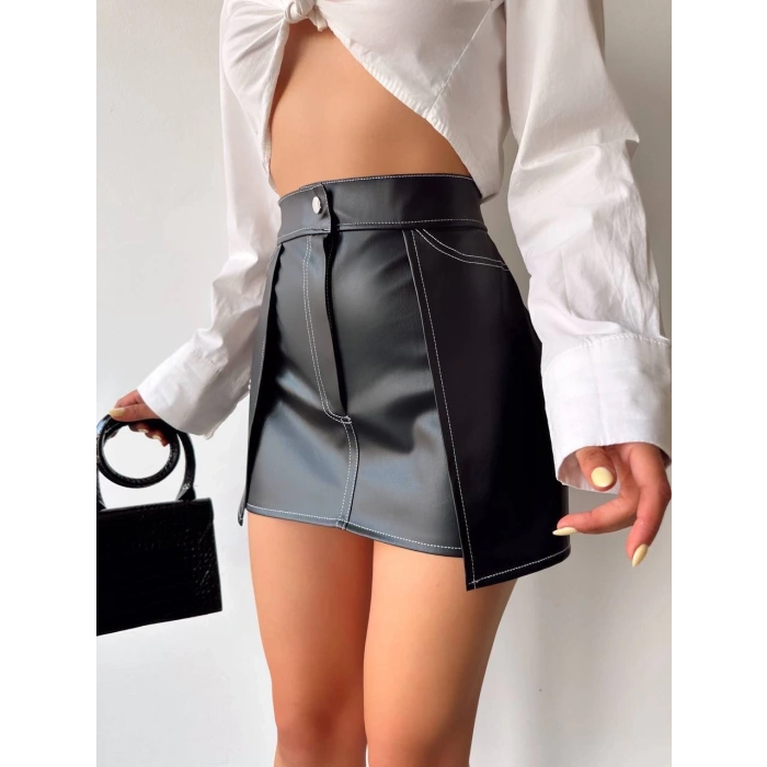 Kontrast deri etek siyah