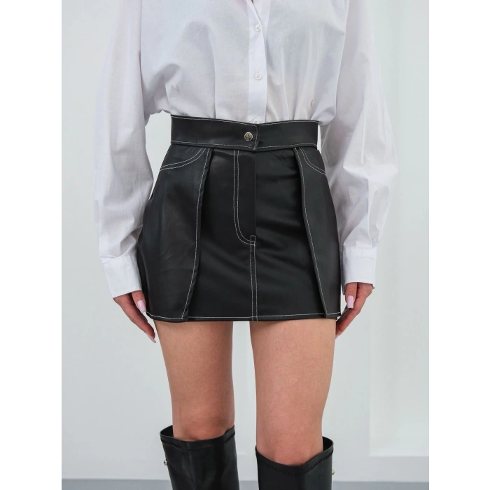 Kontrast deri etek siyah