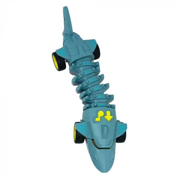 Köpekbalığı Araba - Otomatik Hareketli Sesli Işıklı 32 cm - Gri Köpekbalığı - 1 ADET