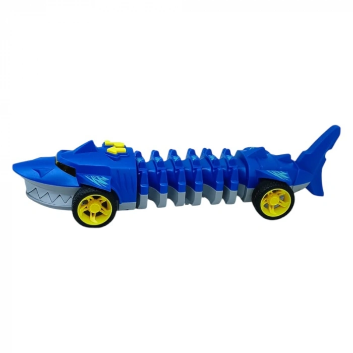 Köpekbalığı Araba - Otomatik Hareketli Sesli Işıklı 32 cm - Mavi Köpekbalığı - 1 ADET