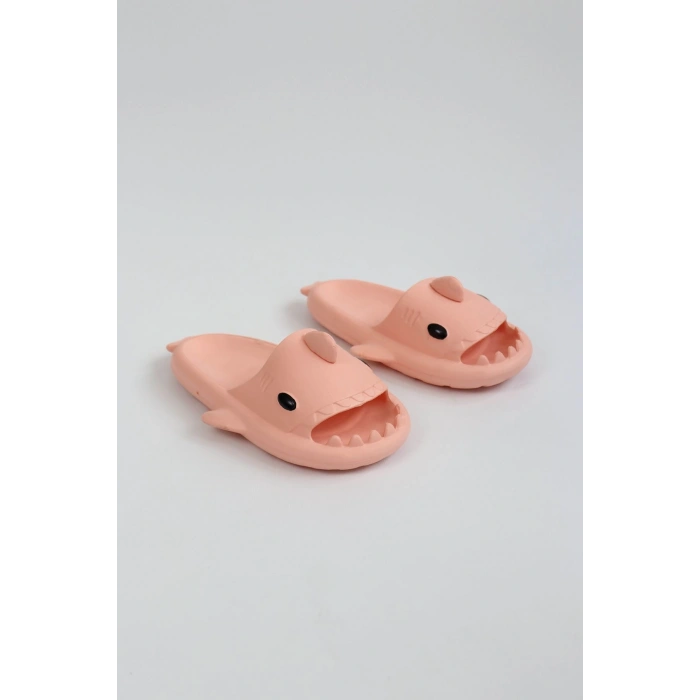 Köpekbalığı Pembe Unisex Tam Ortopedik Terlik Shark Slides