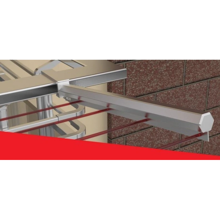 Koral Profil Alüminyum Balkon Çamaşır Kurutmalığı 60x25