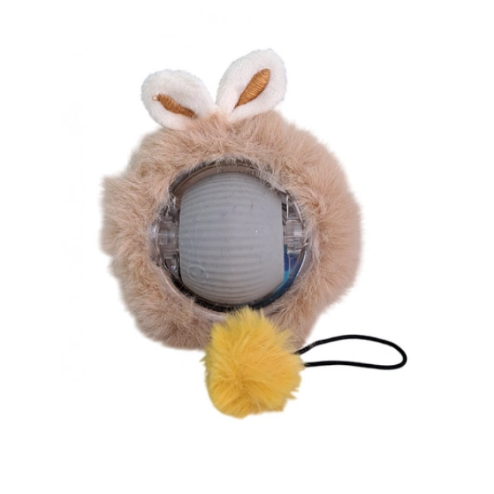 KP Şarjlı Hareketli Peluş Kedi Oyuncağı Kuyruklu 5 cm – İnteraktif Titreşimli Hareketli Top