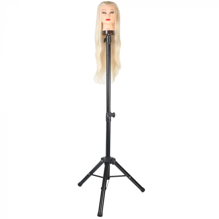 Kuaför Eğitim Mankeni İçin Metal Tripod / Siyah + Taşıma Çantası