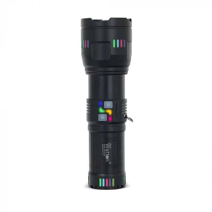 LAZER ETKİLİ PROFESYONEL EL FENERİ WATTON WT-631- 30,000 LÜMEN