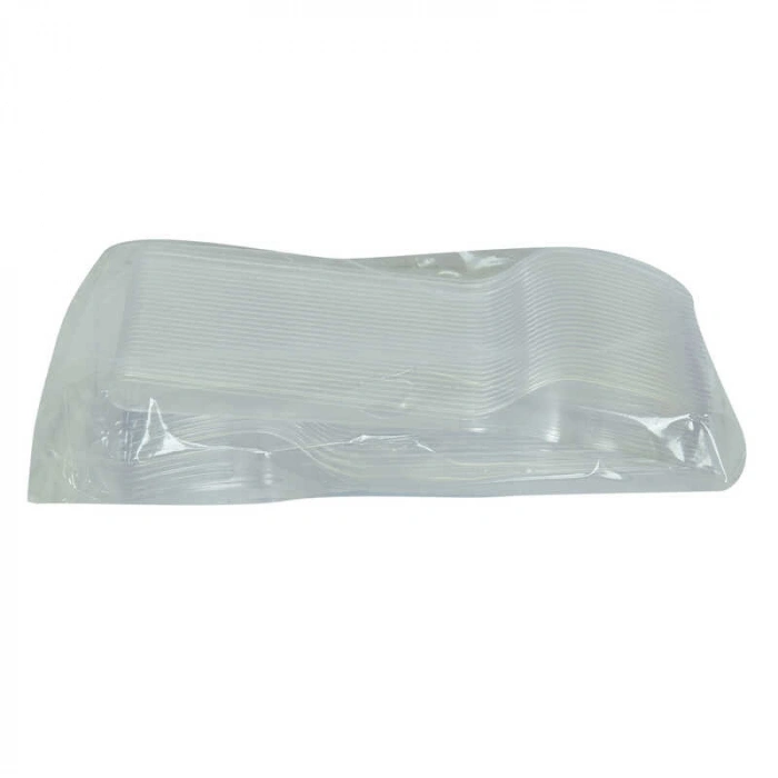 Lüks Çatal Sert Plastik Şeffaf 50 Adet 1 Paket