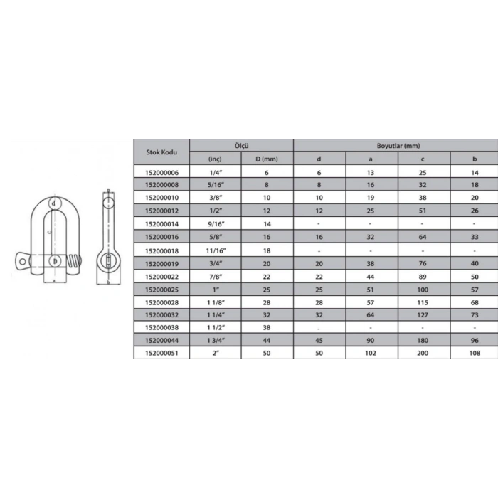 M10 Zincir Kilidi 3/8 ( 3 Adet )
