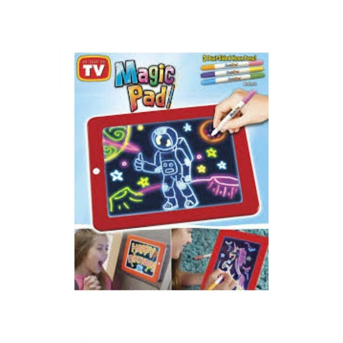 Magic Pad Çuk Eğitici Sihirli Işıklı Kalemli Öğretici Pili Pad