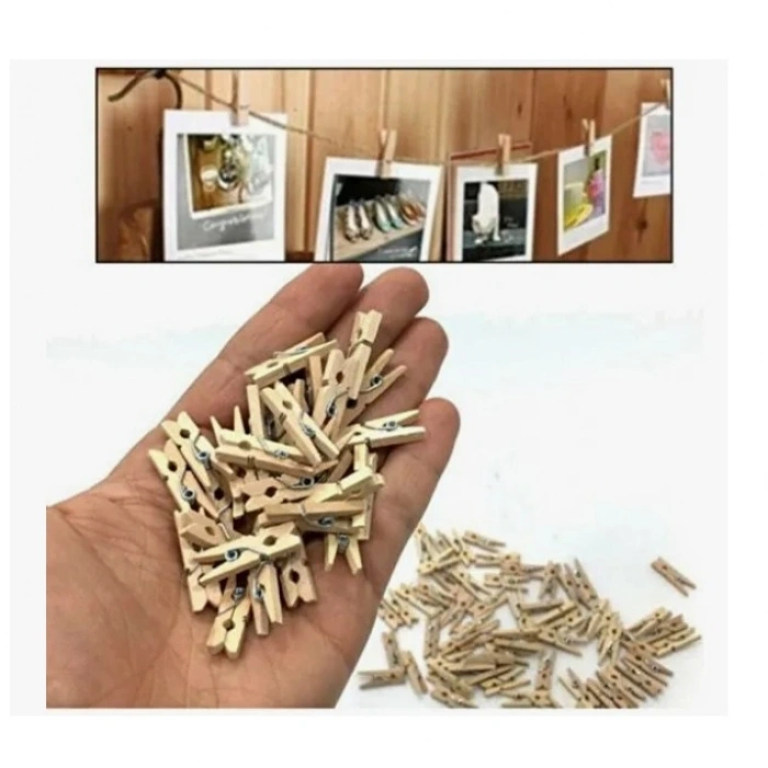 Mandal Mini Ahşap Mandal (100 Adet) (74)