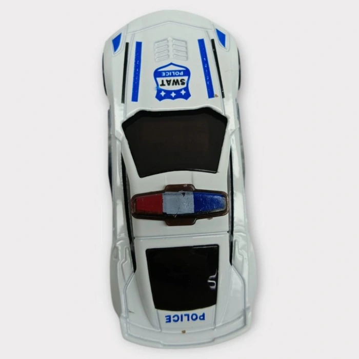 Metal Mini Polis Arabası  8 cm - Polis - 1 - 1 ADET