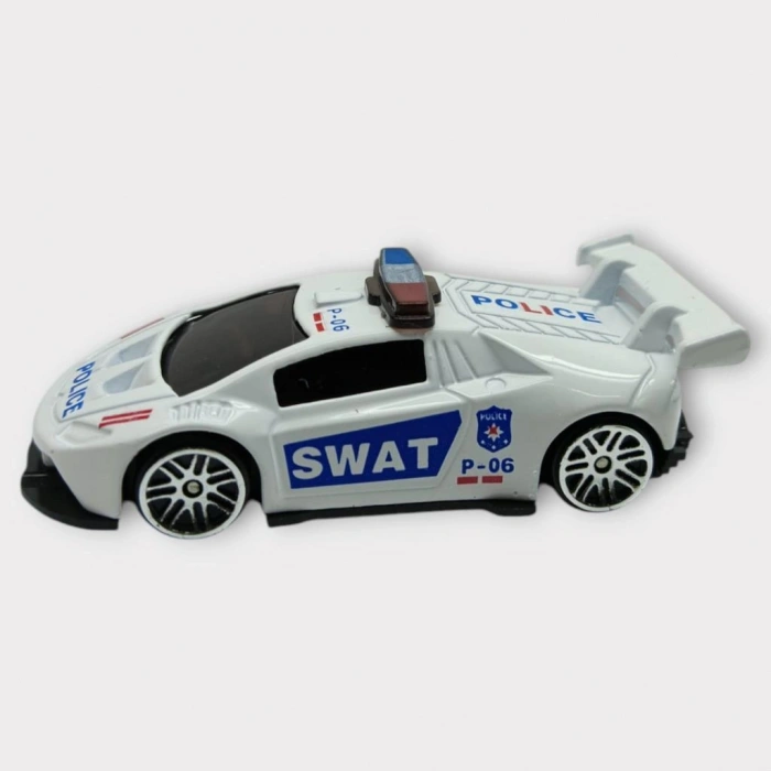 Metal Mini Polis Arabası  8 cm - Polis - 3 - 1 ADET