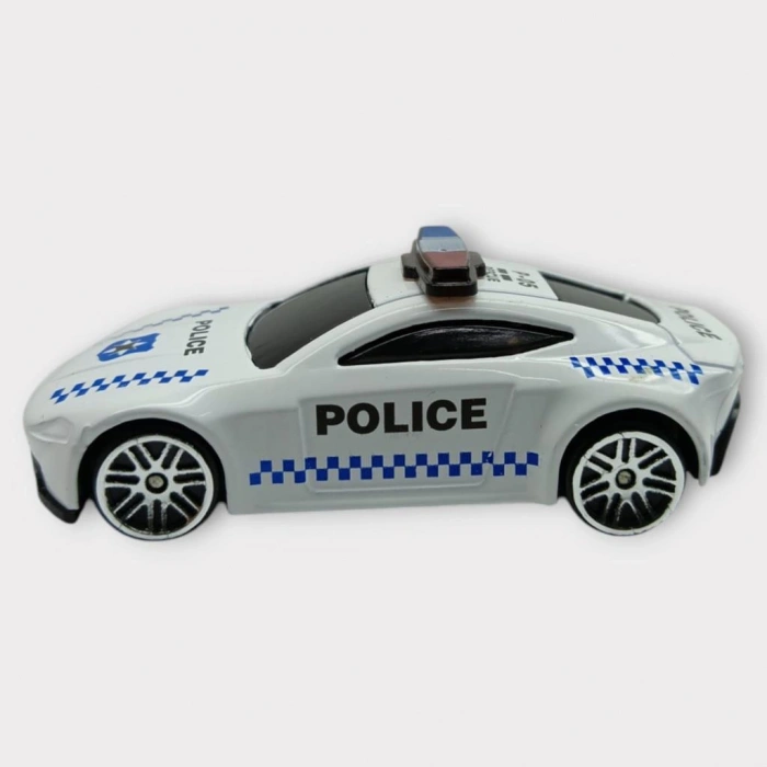 Metal Mini Polis Arabası  8 cm - Polis - 5 - 1 ADET