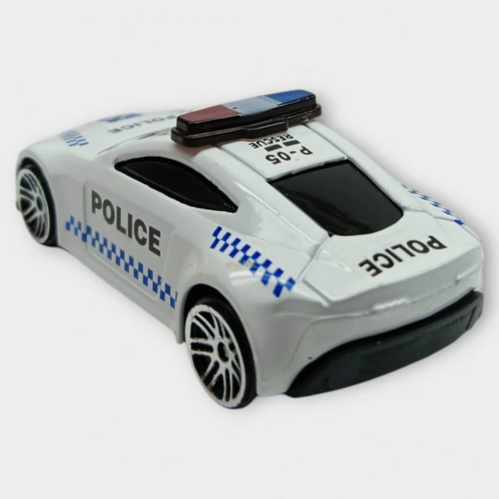 Metal Mini Polis Arabası  8 cm - Polis - 5 - 1 ADET