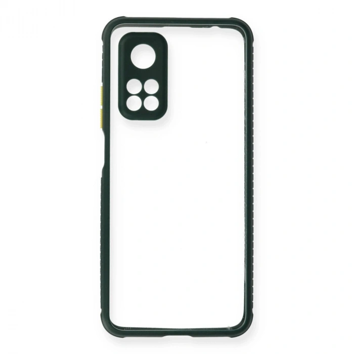 Mi 10t Pro Kılıf Miami Şeffaf  - Koyu Yeşil