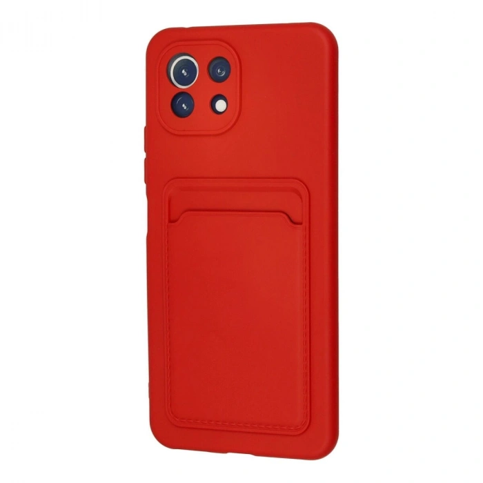 Mi 11 Lite Kılıf Kelvin Kartvizitli  - Kırmızı