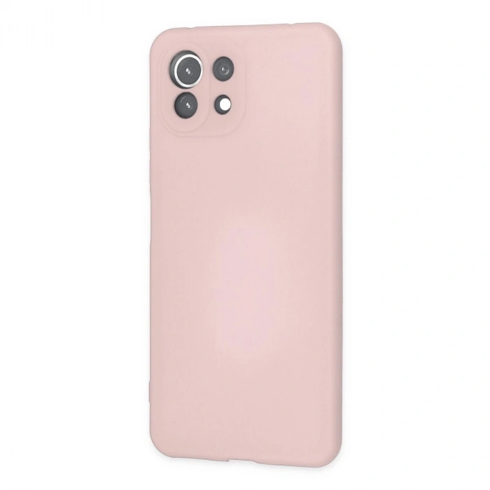 Mi 11 Lite Kılıf Nano İçi Kadife  - Pudra