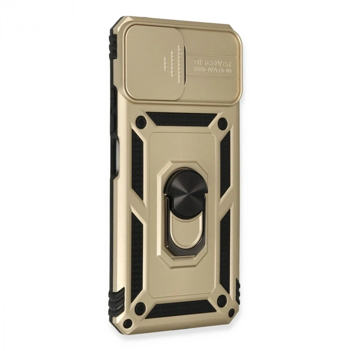 Mi 11 Lite Kılıf Pars Lens Yüzüklü  - Gold