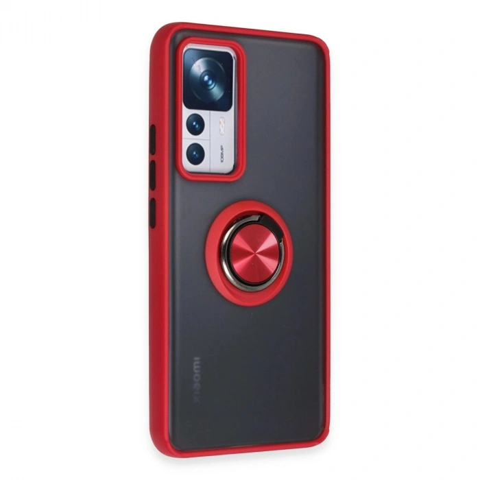 Mi 12t Pro Kılıf Montreal Yüzüklü  Kapak - Kırmızı