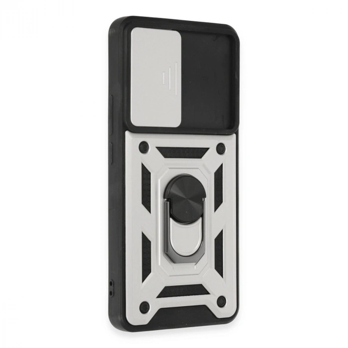 Mi 12t Pro Kılıf Pars Lens Yüzüklü  - Gümüş