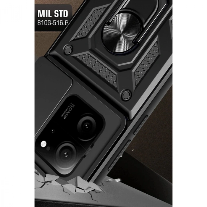Mi 13t Pro Kılıf Pars Lens Yüzüklü  - Kırmızı