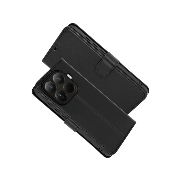 Mi 15t Pro Trend S Plus Kapaklı Kılıf - Siyah