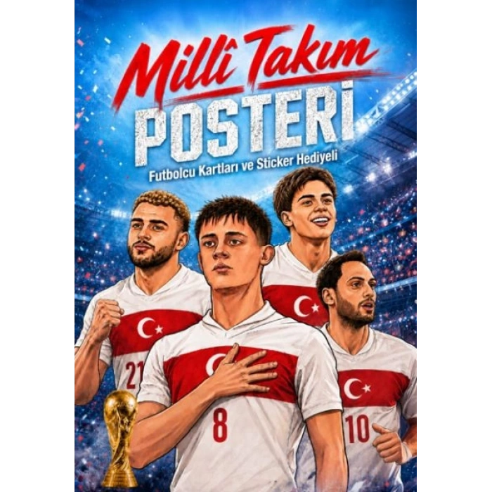 Milli Takım Poster Kitabı - (Futbolcu Kartı+Futbolcu Sticker Hediyeli)