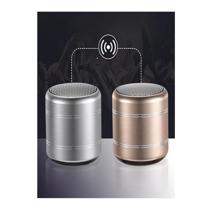 Mini Alüminyum TWS Kablosuz Bluetooth Hoparlör – Yuvarlak Metal Tasarım, Yüksek Bas ve Taşınabilir Özellikler (  )