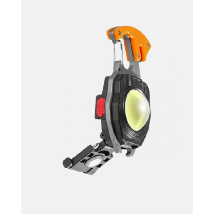 Mini LED Anahtarlık Fener – Şişe Açacağı, Tornavida, Düdük ve USB Şarj Özellikli
