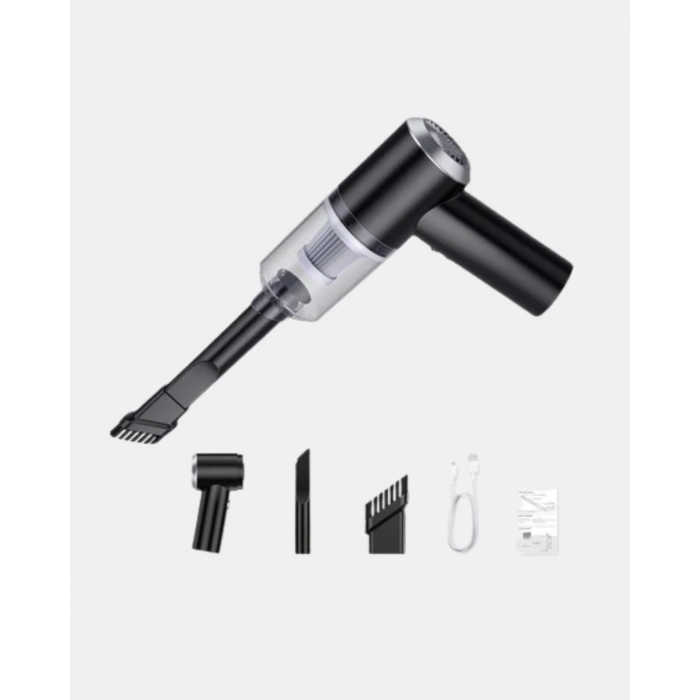 Mini Şarjlı Araç Süpürgesi – 120W Güçlü Motor, 5500PA Vakum Emiş, Yıkanabilir Filtre