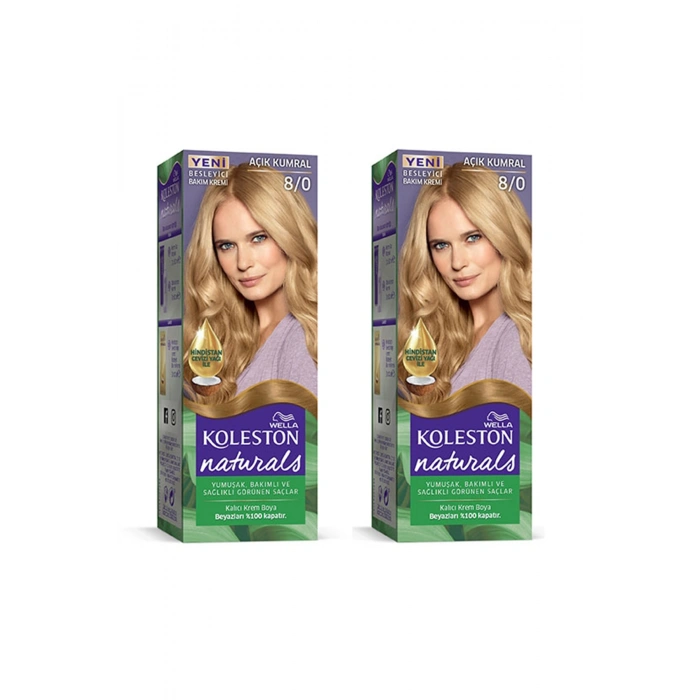 Naturals Saç Boyası Açık Kumral 8/0 2X Paket (74)