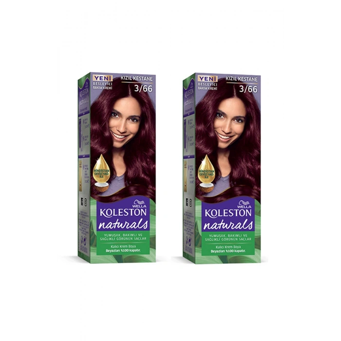 Naturals Saç Boyası Kızıl Kestane 3/66 2X Paket (74)