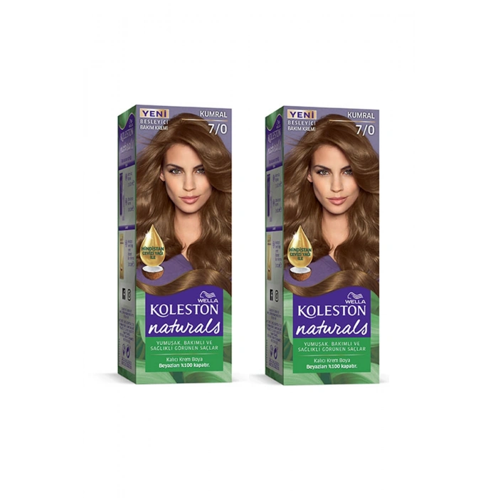 Naturals Saç Boyası Kumral 7/0 2X Paket (74)