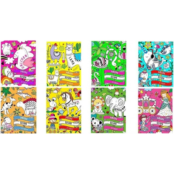 Neon Boyama Kitabım 8 Kitap