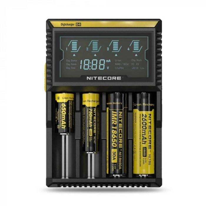 Nitecore D4 Digi Charger Li-ion / Nı-cd / Nı-mh / Lifepo4 Dijital Pil Şarj