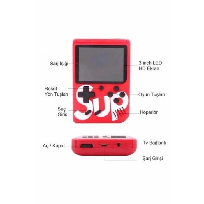 Nostalji Oyunlu Mini Atari Gamebox 400 Oyunlu El Atarisi