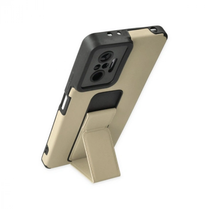 Note 10 Pro Kılıf Mega Standlı  - Gold
