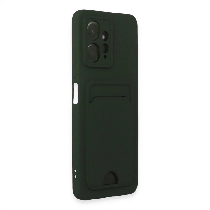Note 12 4g Kılıf Kelvin Kartvizitli  - Koyu Yeşil