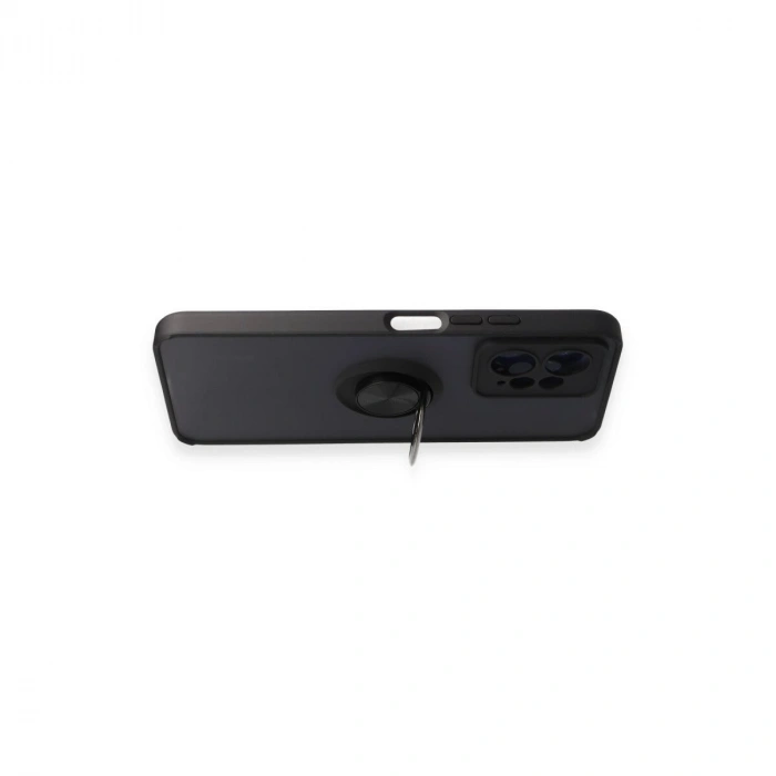 Note 12 4g Kılıf Montreal Yüzüklü  Kapak - Siyah