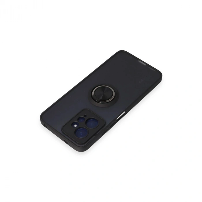 Note 12 4g Kılıf Montreal Yüzüklü  Kapak - Siyah