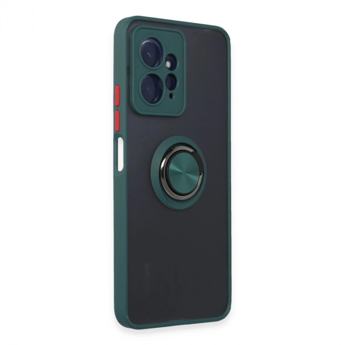 Note 12 4g Kılıf Montreal Yüzüklü  Kapak - Yeşil