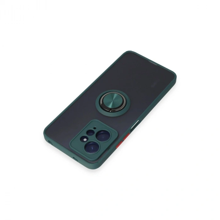 Note 12 4g Kılıf Montreal Yüzüklü  Kapak - Yeşil
