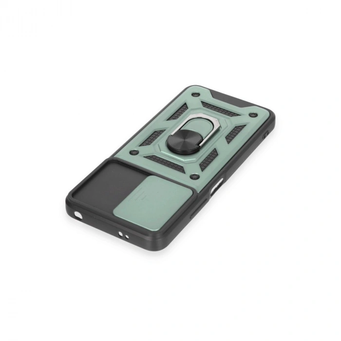 Note 12 4g Kılıf Pars Lens Yüzüklü  - Yeşil