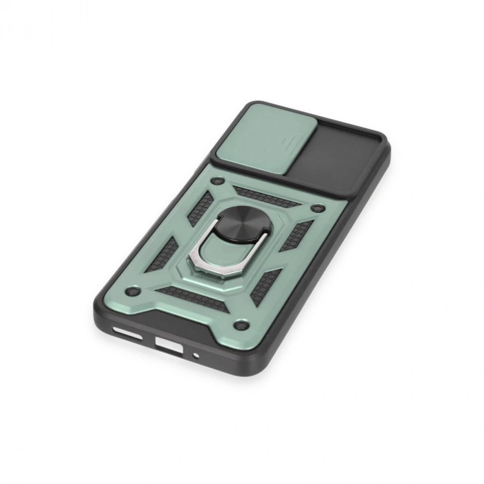 Note 12 4g Kılıf Pars Lens Yüzüklü  - Yeşil